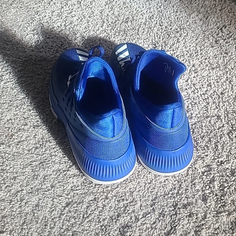 EUC Adidas Dame 3 Basketball Sneakers Men 9.5 Collegiate Royal Blue